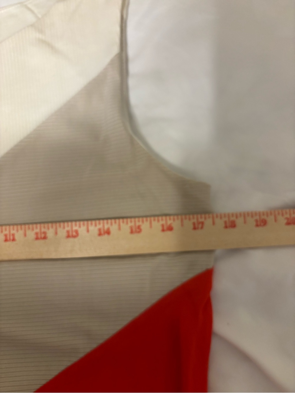 Maeve Anthropologie Large Colorblock Pleated Dress Red White Gray Sleeveless - Picture 4 of 8
